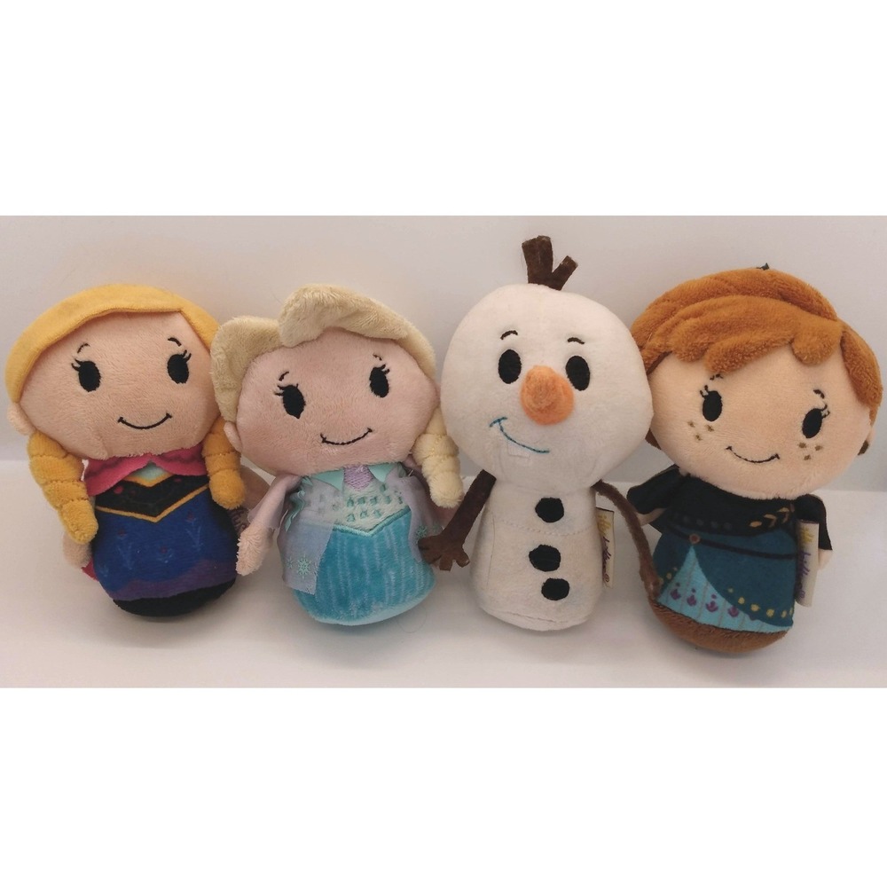 Disney FROZEN Hallmark Itty Bittys 4PC SET Elsa Anna Olaf Plush Toy Collection